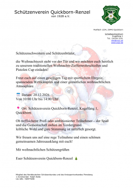 Ausschreibungen zum Weihnachtsschie&szlig;en 2026